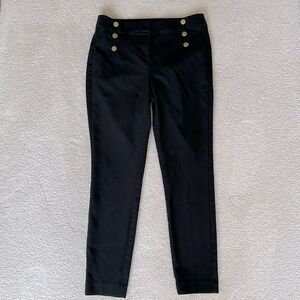 LOFT Curvy Skinny High Waist Black Pants
